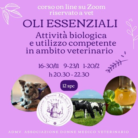 oli essenziali in veterinaria ADMV